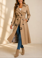 Soraya - Women's Double-Breasted Belted Trench Coat