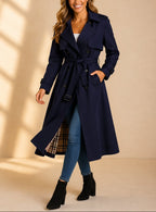 Soraya - Women's Double-Breasted Belted Trench Coat