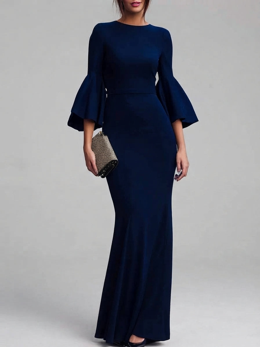 Sydney - Women's Round Neck Flare Sleeve Dress