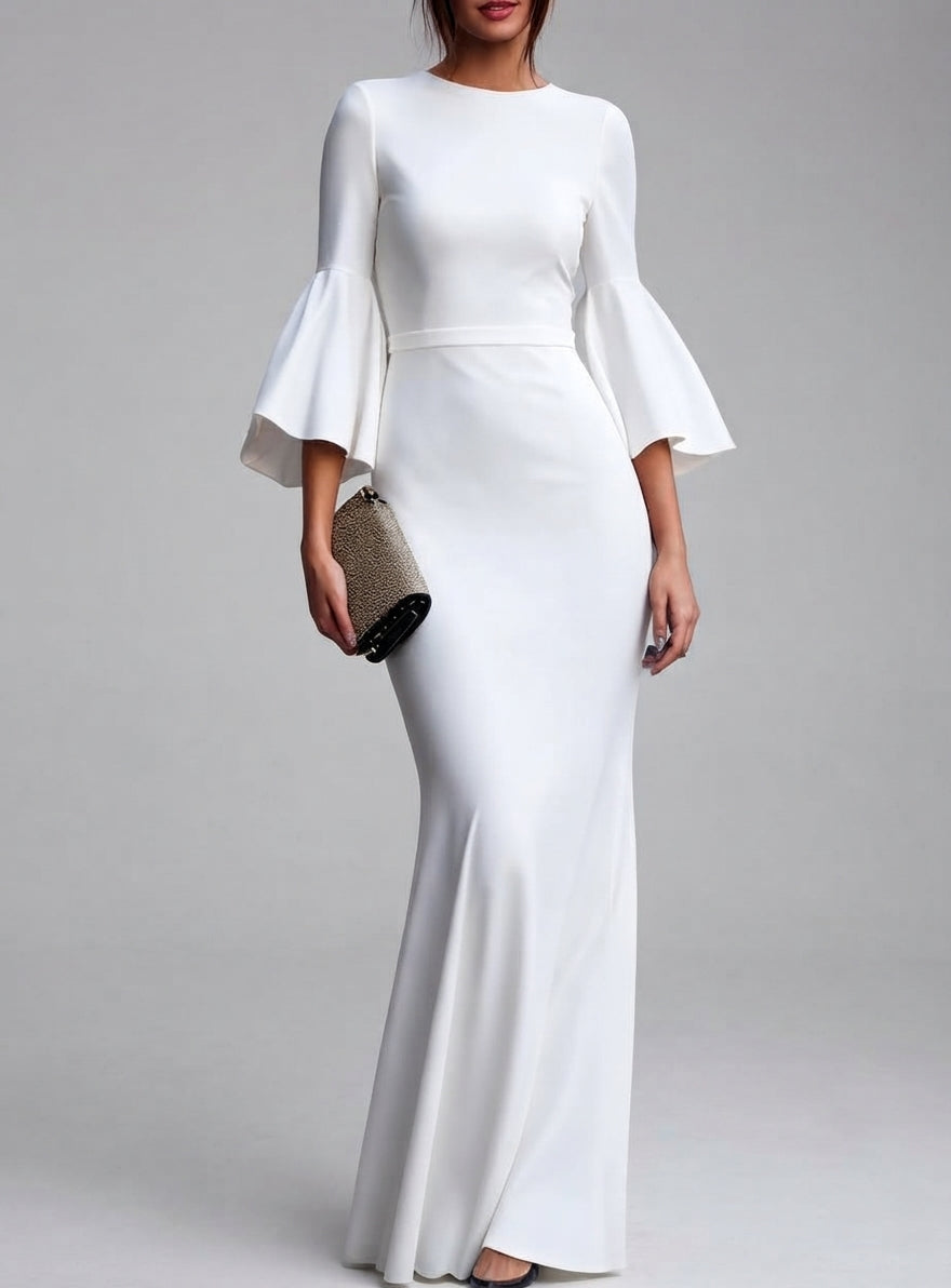 Sydney - Women's Round Neck Flare Sleeve Dress