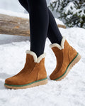 Sylvain - Women's Shearling-Cuff Platform Ankle Boots