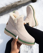 Sylvain - Women's Shearling-Cuff Platform Ankle Boots