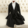 Tabitha - Women’s Belted Wrap Coat with Notched Lapel 1