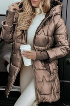 Tessa - Women's Long Quilted Puffer Jacket with Hood
