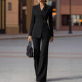 Thelma - Women's Asymmetric Blazer and Pants Suit Set 1