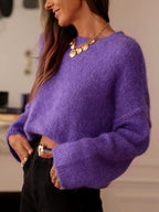 Tiff - Women’s Relaxed Fit Fuzzy Sweater 2