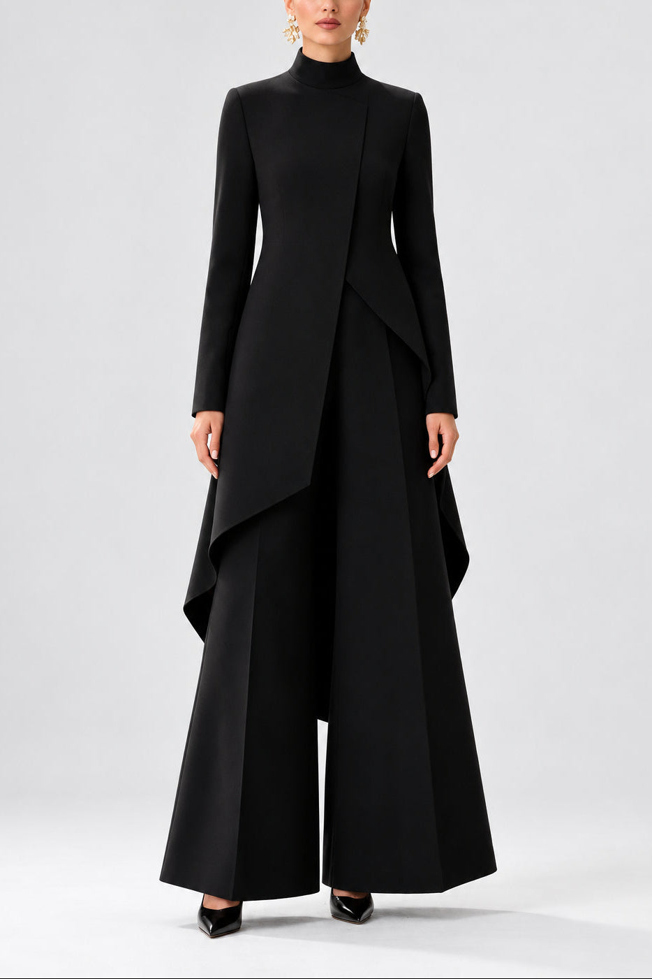 Tina - Women’s Asymmetric Layered Top and Trouser Set 3