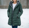 Victoria - Women's Quilted Puffer Coat with Fleece-Lined Hood