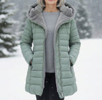 Victoria - Women's Quilted Puffer Coat with Fleece-Lined Hood