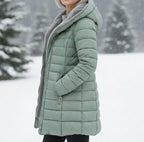Victoria - Women's Quilted Puffer Coat with Fleece-Lined Hood