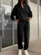 Victoria - Women's Half-Zip Relaxed Fit Matching Sets 1