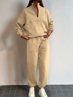 Victoria - Women's Half-Zip Relaxed Fit Matching Sets 3