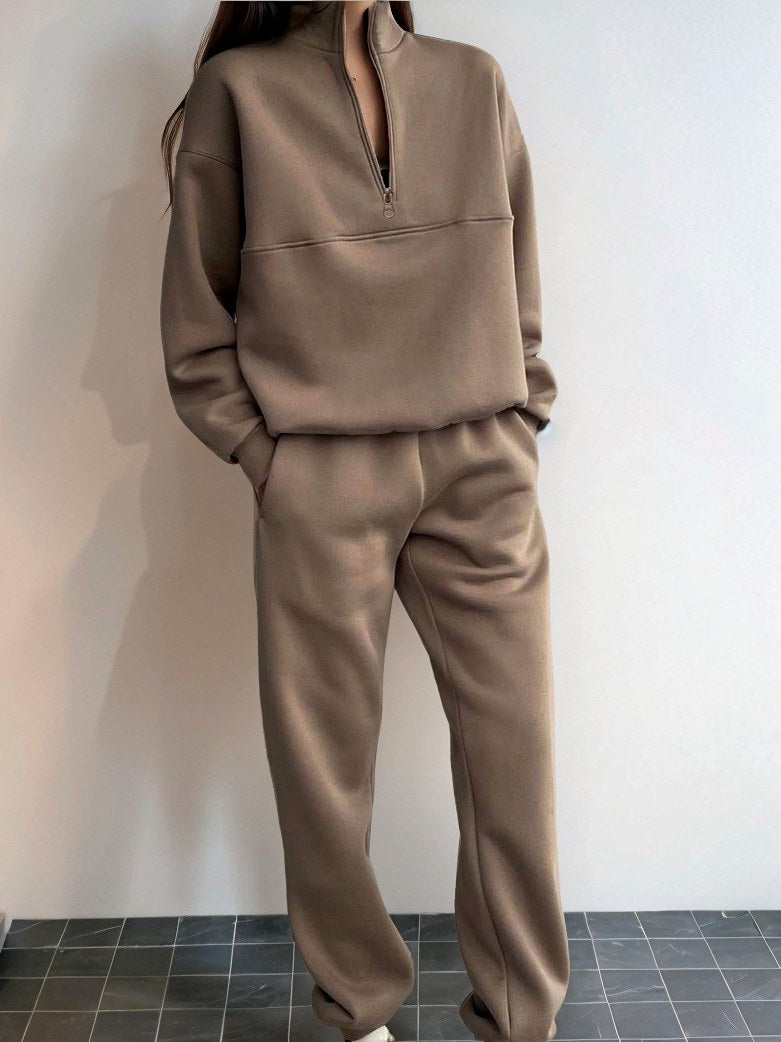 Victoria - Women's Half-Zip Relaxed Fit Matching Sets 5