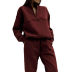 Victoria - Women's Half-Zip Relaxed Fit Matching Sets 8