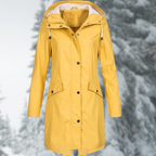 Violet - Women's Hooded Water-Resistant Long Raincoat