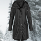 Violet - Women's Hooded Water-Resistant Long Raincoat
