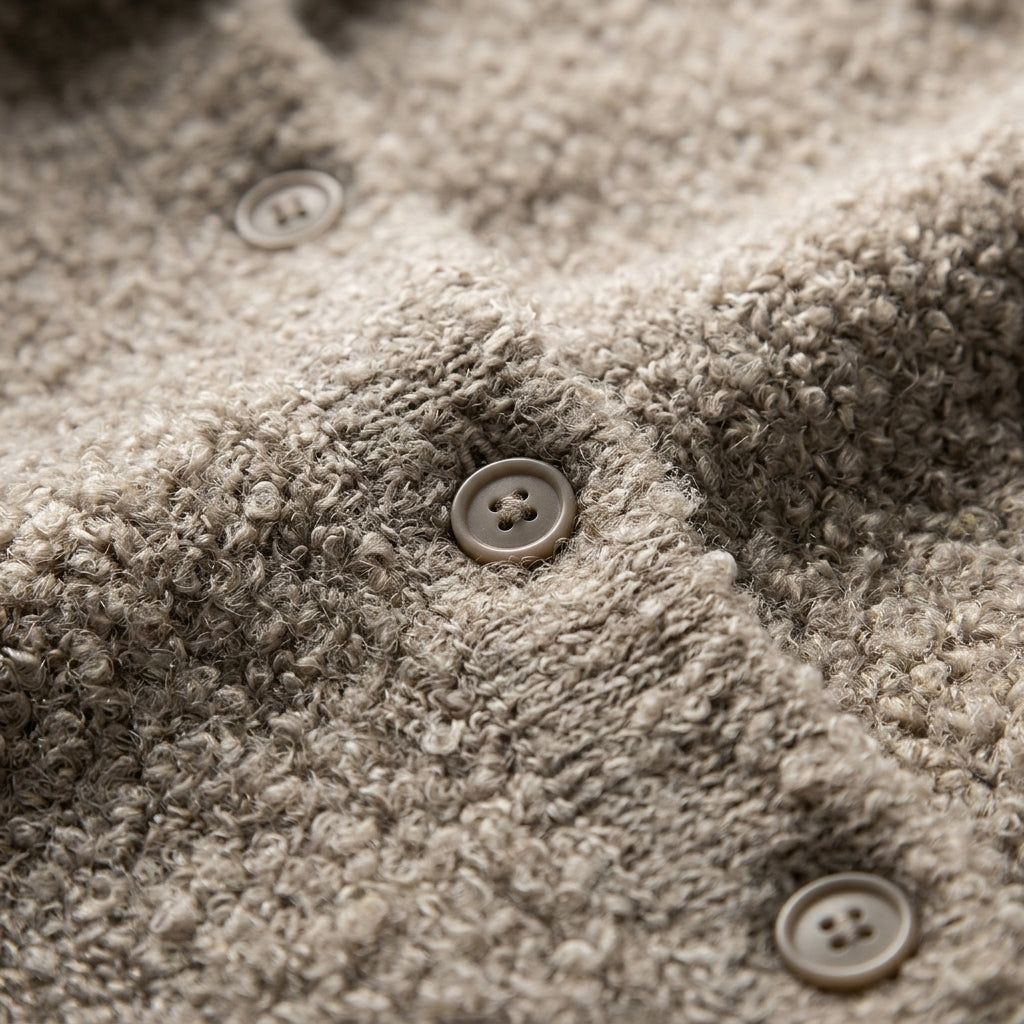 Violet - Women's Textured Knit Vest with Stand Collar