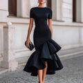 Vivian - Women's Elegant Mermaid Dress with Layered Hem 1