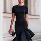 Vivian - Women's Elegant Mermaid Dress with Layered Hem 3