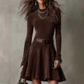 Whitney - Women's Long Sleeve Flared Mini Dress 1
