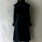Yveth - Women's Button-Front Coat with Faux Fur Collar and Cuffs 4