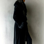 Yveth - Women's Button-Front Coat with Faux Fur Collar and Cuffs 6