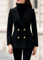 Zoey - Women's Tailored Double-Breasted Wool Blazer 4